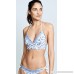 Shoshanna Women's Chambray Paisley Floral Bikini Top Denim Blue Multi B0754T2TS7
